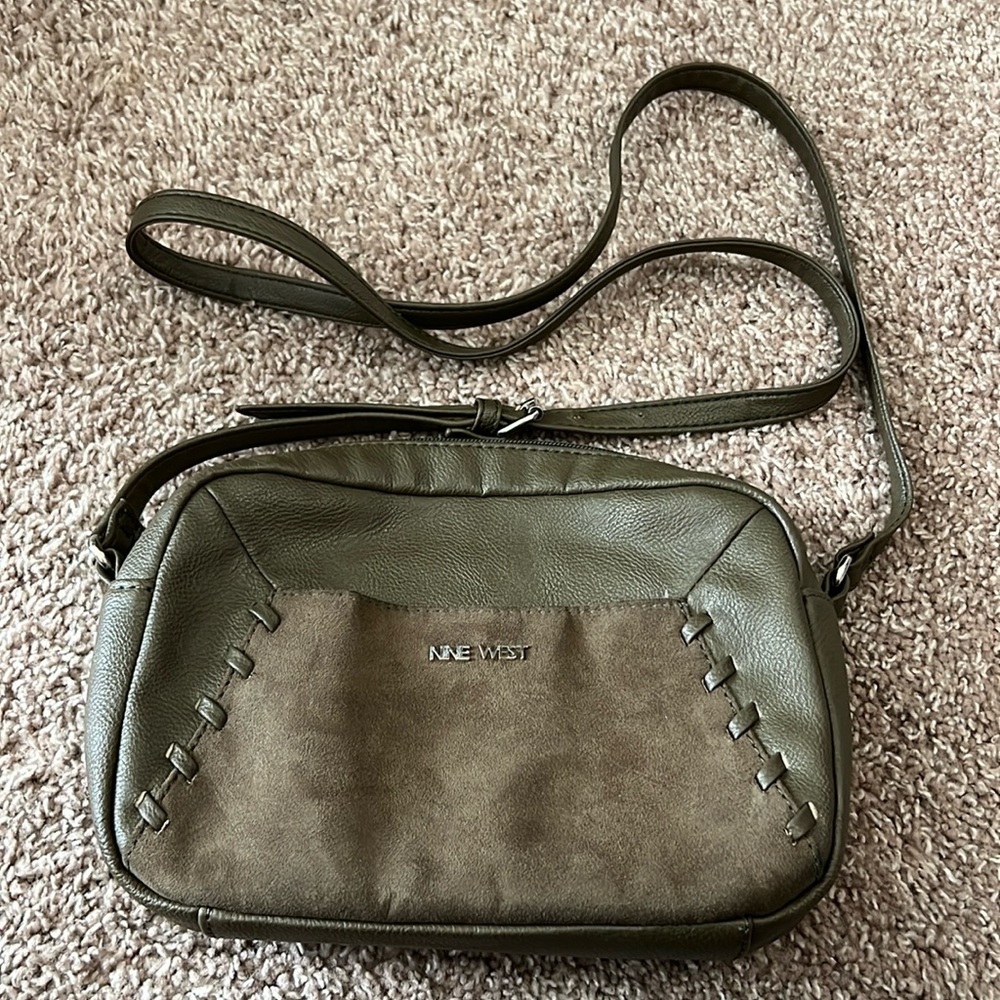 Nine West Olive Green Crossbody Purse